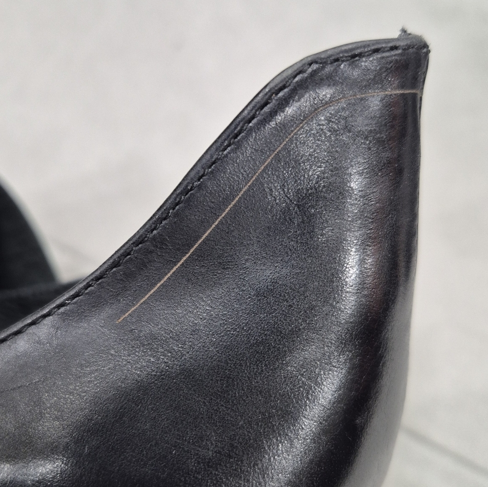 Max Studio Beau pumps women's 8 black fine leather double monk strap - Picture 12 of 16